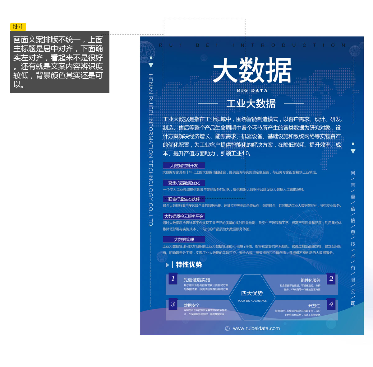 公司有关工业大数据的展板